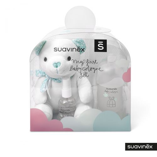 Suavinex Sada medvídek a parfém Baby cologne 100+50 ml