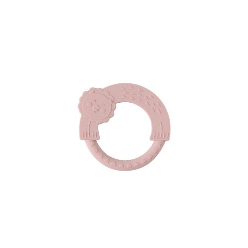 Kousátko silikonové kroužek - růžové