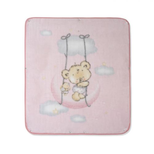Interbaby Deka Medvídek 80X90 cm růžová