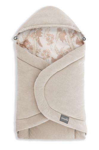 Sleepee Fusak/zavinovačka/deka do autosedačky Vintage Animals Almond