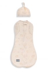 Sleepee Zavinovačka Second Step Swaddle s čepičkou zdarma Vintage Animals Cream