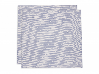 Jollein Pleny zavinovací 2ks 115x115 cm Miffy Stripe Navy