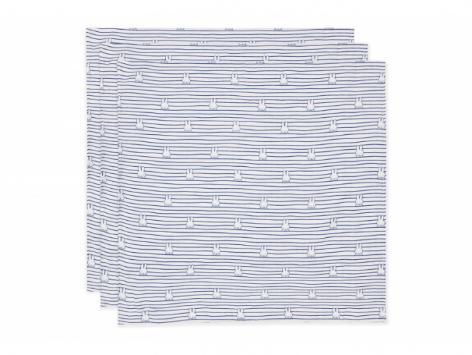 Jollein Pleny 3 ks 70x70 cm Miffy Stripe Navy