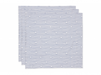 Jollein Pleny 3 ks 70x70 cm Miffy Stripe Navy