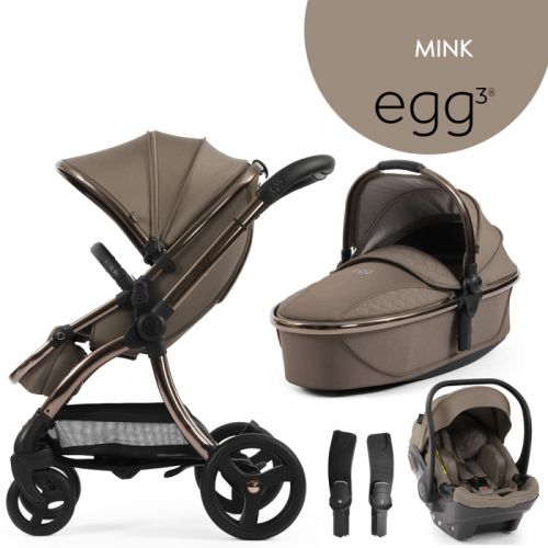Kočárek BabyStyle Egg3 set 4 v 1 Mink 2025