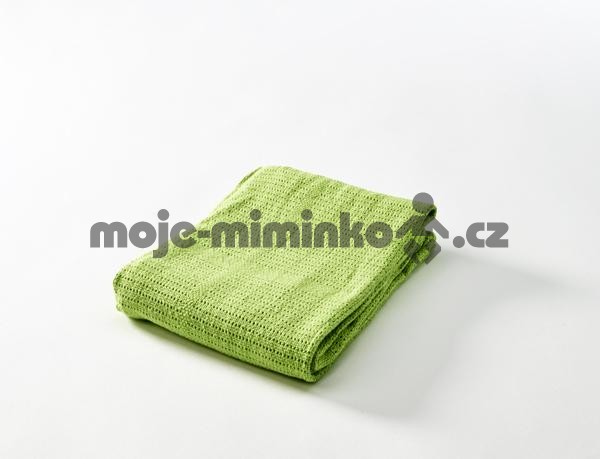 BabyDan Háčkovaná deka do kočárku zelená