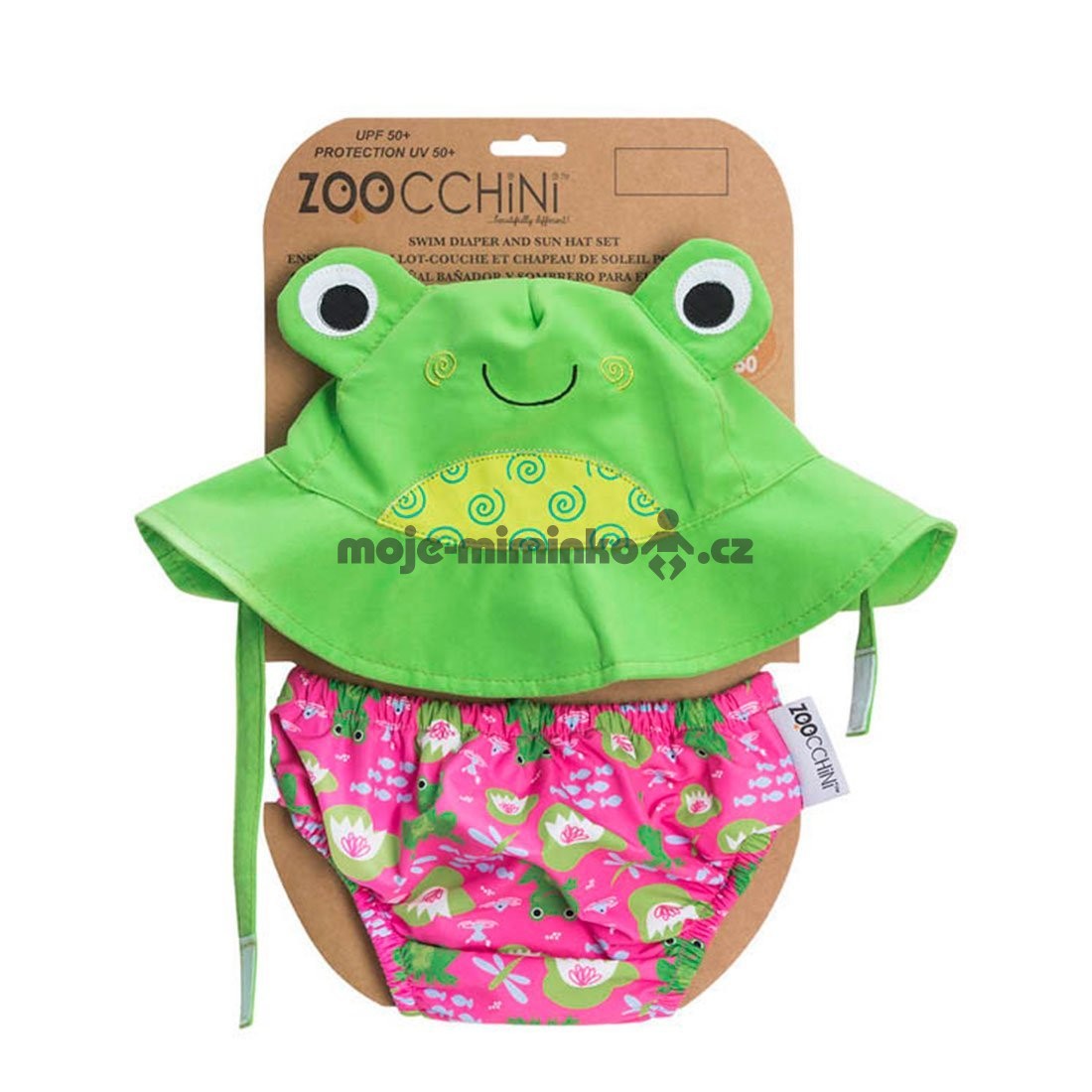 Zoocchini Set klobouček a plavky Žabka 3 - 6 měs