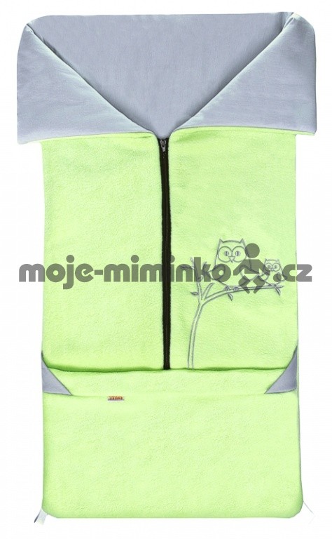 Emitex Fusak 2v1 Fanda Fleece Limeta + bavlna světle šedá