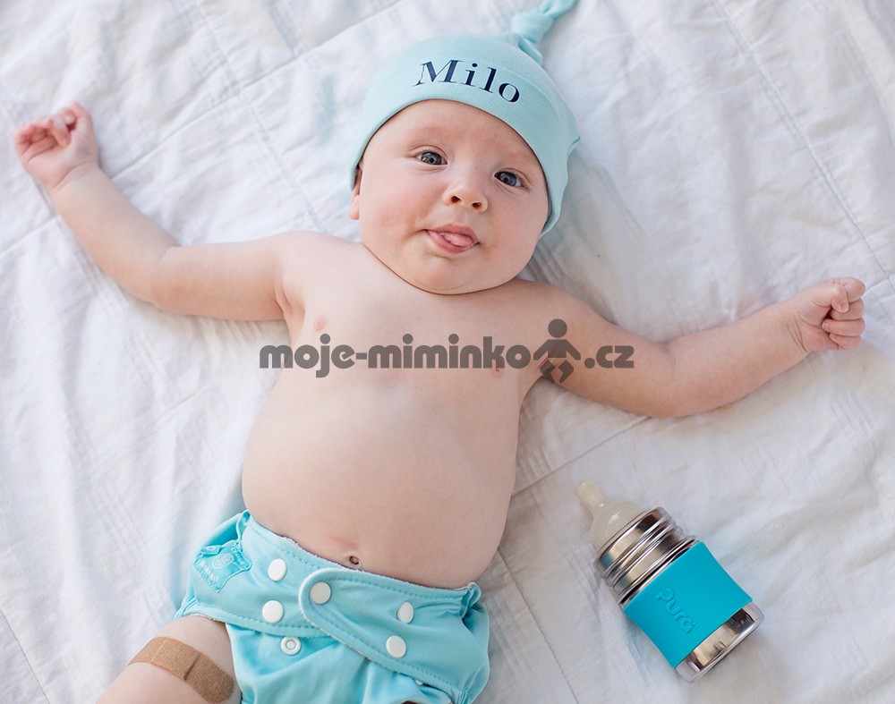 Pura Nerezová kojenecká láhev 150 ml aqua