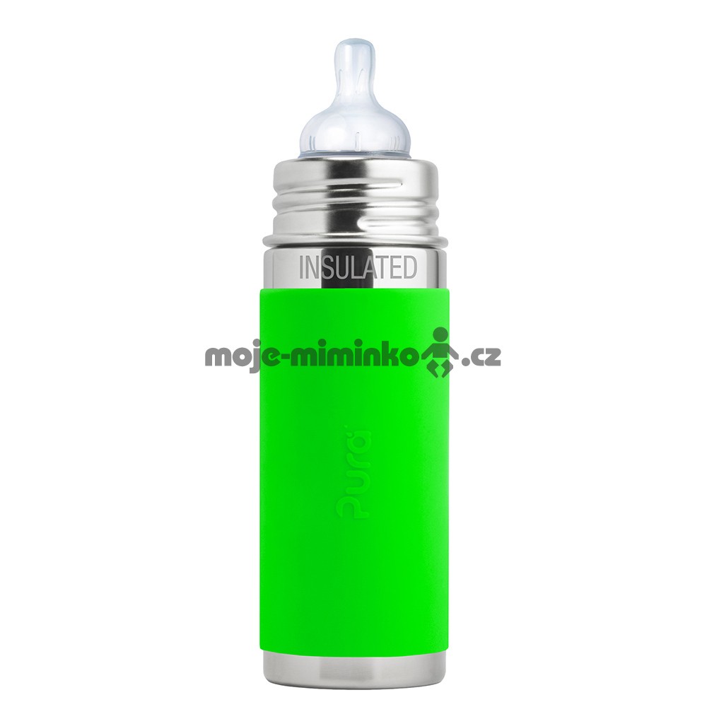 Pura Termo kojenecká láhev 260 ml zelená
